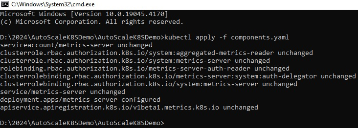 Kubectl apply f components 